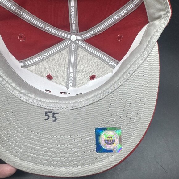 Nebraska Cornhuskers Adidas Red Climalite NCAA Fitted Hat Cap 7 1/8 NEW - Picture 8 of 8